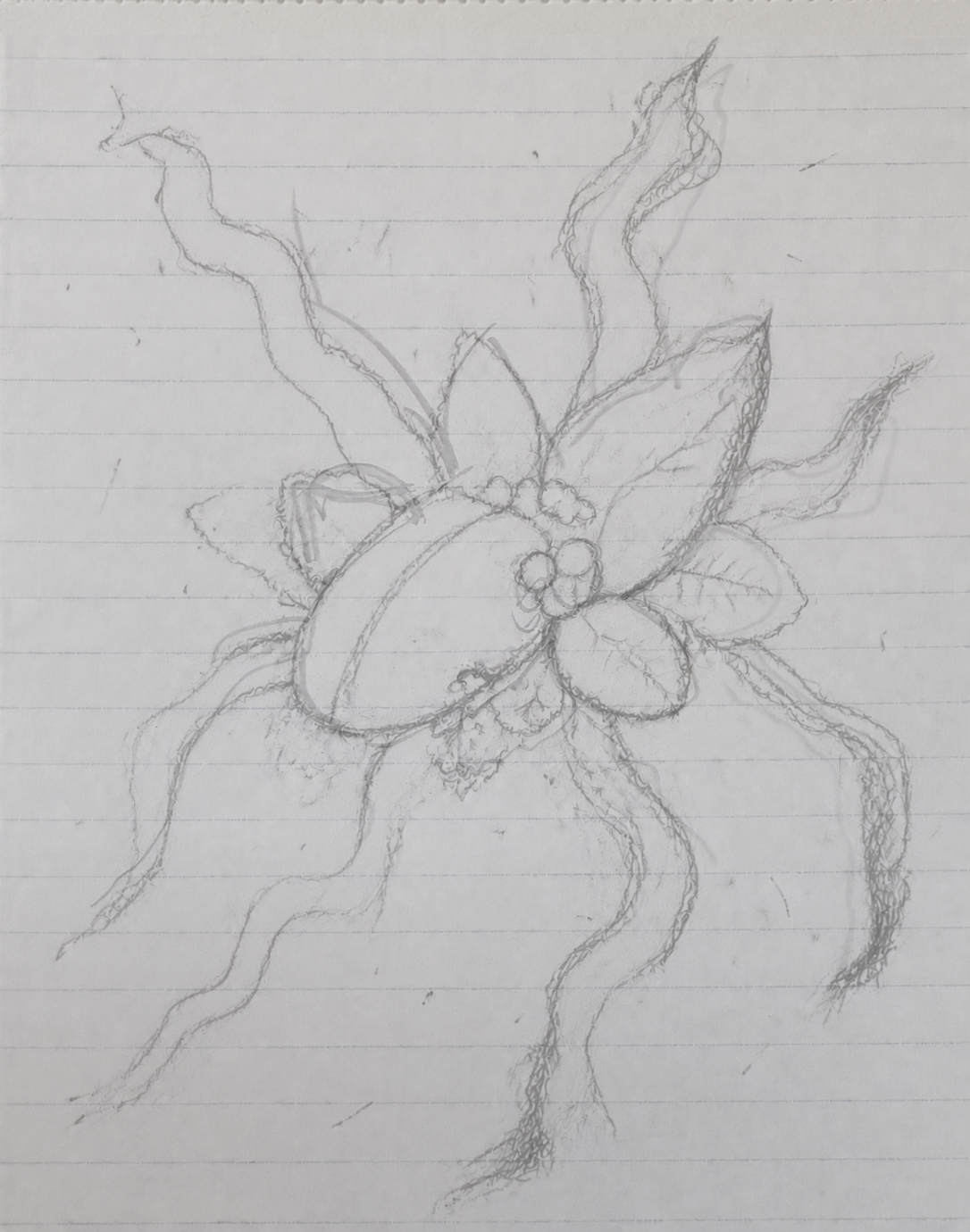 Hand-drawn charcoal sketch of the Vymara entity